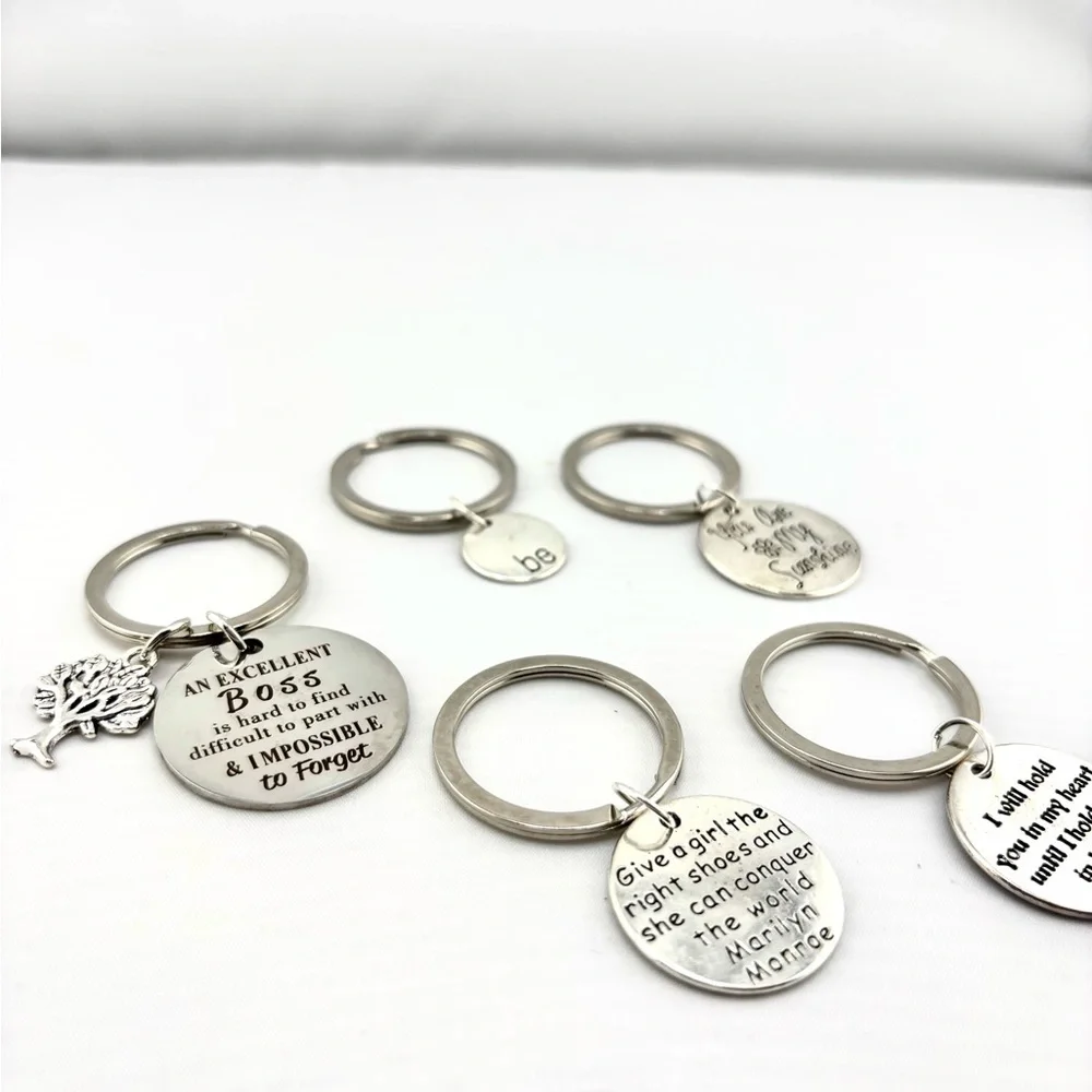 Inspirational Quote Keychain Bundle - Lot of 5